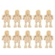 thumbnail image 2 of Decoración del hogar, 10 piezas de figuras de madera articuladas de robots de madera sin terminar probadas y confiables, 2 of 12