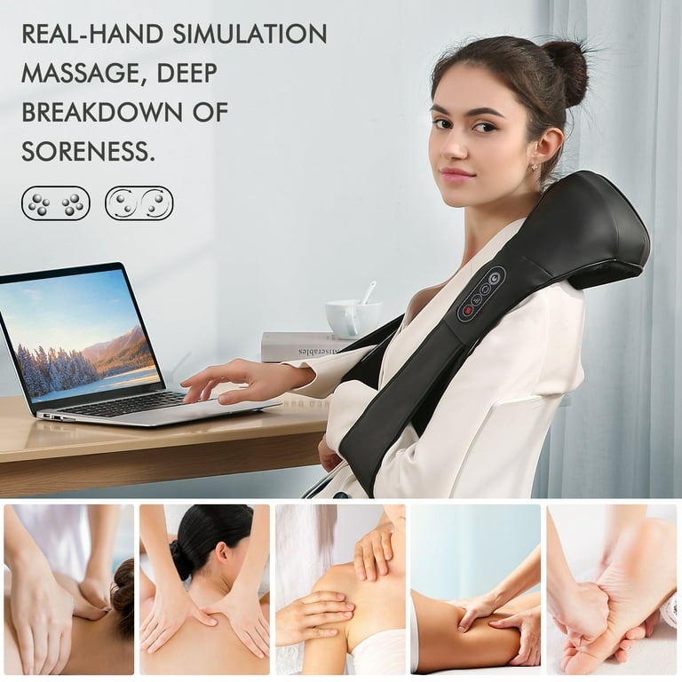 Nursal Neck And Shoulder Deep Kneading Massager With Heat MD-60600A