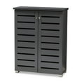 thumbnail image 2 of Baxton Studio Adalwin Modern and Contemporary Dark Gray 2-Door Wooden Entryway Shoe Storage Cabinet, 2 of 10