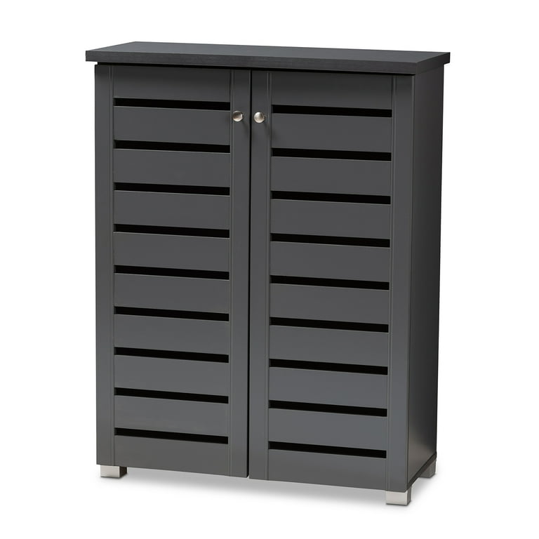 Baxton Studio Adalwin Modern and Contemporary 2-Door Dark Brown Wooden Entryway Shoes Storage Cabinet Baxton Studio Adalwin Modern and Contemporary 2-Door Dark Brown Wooden Entryway Shoes Storage Cabinet