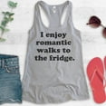 thumbnail image 2 of I Enjoy Romantic Walks To The Fridge Tank Top, Ladies Racerback Tank Top, Food Tank, Foodie Tank, Heather Gray, Large, 2 of 3