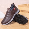 thumbnail image 4 of NOKIO Men'S Thermal Snowproof Winter Shoes Men's Winter Leather Cotton Boots Comfortable Plus Velvet Thick Cold Snow Boots Men'S Leisure Snow Ground Shoes, 4 of 5
