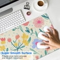 thumbnail image 4 of Long Mouse Pads for Desk,Pioneer Flower Floral Print Pattern Desk Mats on Top Of Desks, Desk Mouse Pad Extra Large with 3mm Non-Slip Base and Stitched Edge for Gaming,Office,Work,Home 31.5"x11.8", 4 of 6