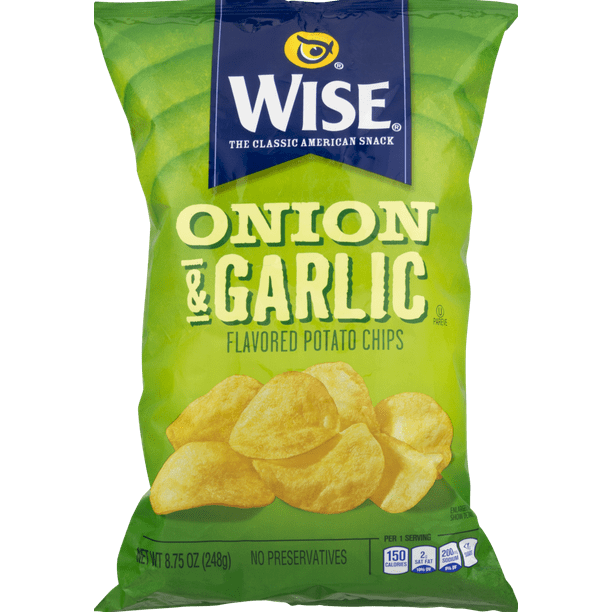 Wise Foods Onion and Garlic Flavored Potato Chips 8.75 oz. Bag (3 Bags
