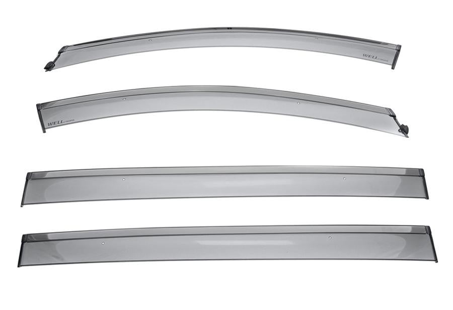 Wellvisors Side Window Visors Deflectors Rain Guards With Black Trim