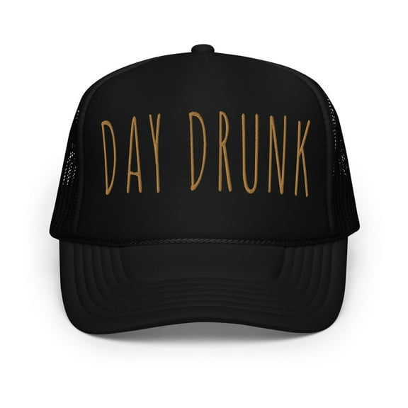 Day Drunk Foam Trucker Hat (Black)