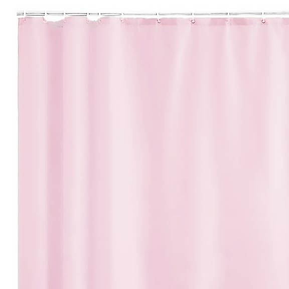 Soft Non-Toxic PEVA Shower Curtain Liner for Bathroom Showers and Bathtubs: Magnets, Metal Grommets, Eco-Friendly, Odor Free, Standard Size 72" Length (Pink)