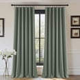 thumbnail image 2 of StangH Sage Green 100% Blackout Curtains Back Tab Heat & Light Dimming Energy Saving Panels for Bedroom/Living Room/Nursery/Classroom, W52 x L96, 2 Panels, 2 of 7