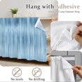 thumbnail image 5 of Blue Small Cabinet Curtains 11"W x 13"L, Modern Abstract Art Ombre Striped Sink Skirt Dust-Proof Short Curtain for Bathroom Vanity Storage Cubby Desk, Self Adhesive Privacy Drapes, 5 of 9