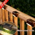 thumbnail image 2 of Luz LED solar para jardín al aire libre, lámpara solar impermeable, luz solar para exteriores, para decoración de escaleras, vallas de jardín, lámpara solar, luz solar, 2 of 5