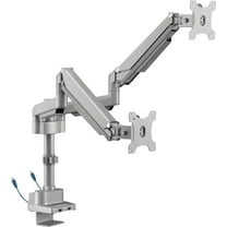 Lorell, LLR99803, USB Pole Dual Monitor Arm, 1 Each, Gray