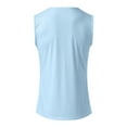 thumbnail image 2 of Aayomet Débardeurs d'Été pour Hommes Col Rond Serré Sport Mode (Bleu, L), 2 of 5