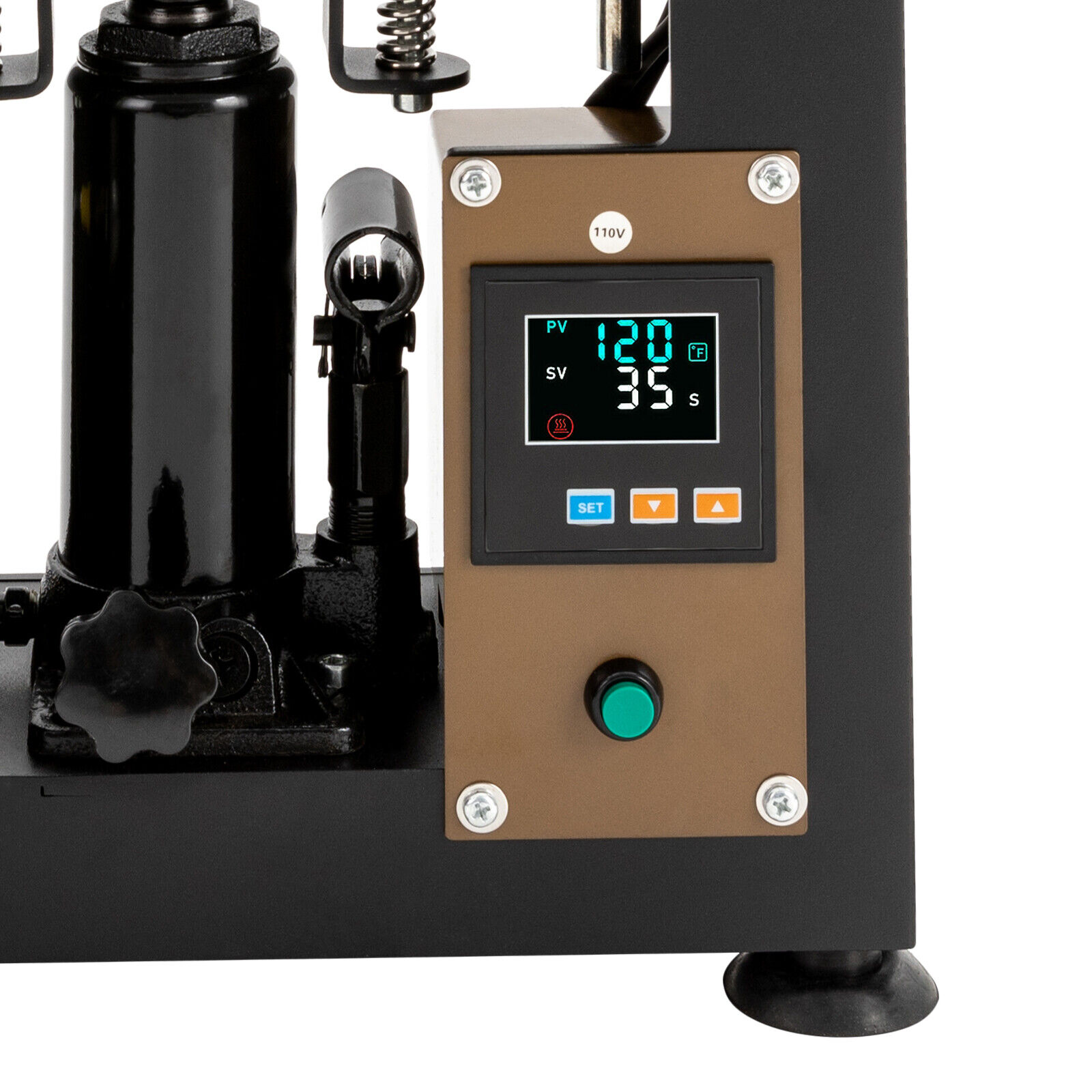 Miumaeov 10T/22046lbs Heat Press Hydraulic Jack Heat Press Machine 0-5700 PSI/0-400 Bar