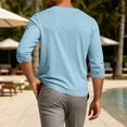 thumbnail image 6 of zbxnLI Mens Long Sleeve T Shirts Workout Athletic Loose Tee Tops Comfort Breathable Soft Fall Tshirt for Men, 6 of 7