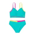 thumbnail image 3 of Tween Girls Swimsuits V Neck Bikini Set High Waist Girl Two Piece Bathing Suit Green Boho Holiday Beachwear Set 11-12 Years, 3 of 5