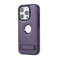 thumbnail image 3 of Dteck Slim PU Leather Case for iPhone 12 Pro Max, Shockproof Protective with Hidden Folding Kickstand Phone Cases with Built-in Invisible Stand Cover, Purple, 3 of 6