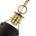 thumbnail image 4 of Nuvo Lighting Outpost 1 Light Small Pendant Matte Black with Burnished Brass, 4 of 5