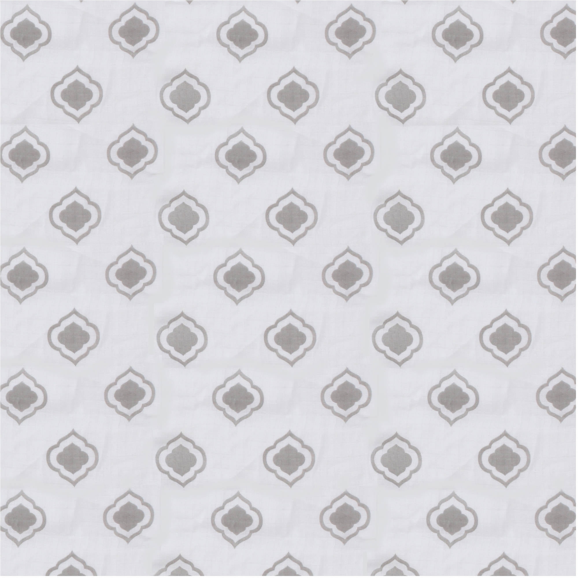 Bacati - Morocan Tiles Crib/Toddler Bed Fitted Sheets 100% Cotton Muslin 2 Pack, Gray