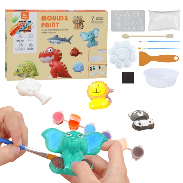 Kids Arts Crafts Set, Animal Toy Painting Kit, Jungle Animal Toys Art and Craft Supplies Party