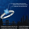 thumbnail image 2 of Gem Stone King 10K White Gold Swiss Blue Topaz Engagement Ring for Women | 0.70 Cttw | Octagon 6X4MM | Gemstone November Birthstone | Size 5, 2 of 6