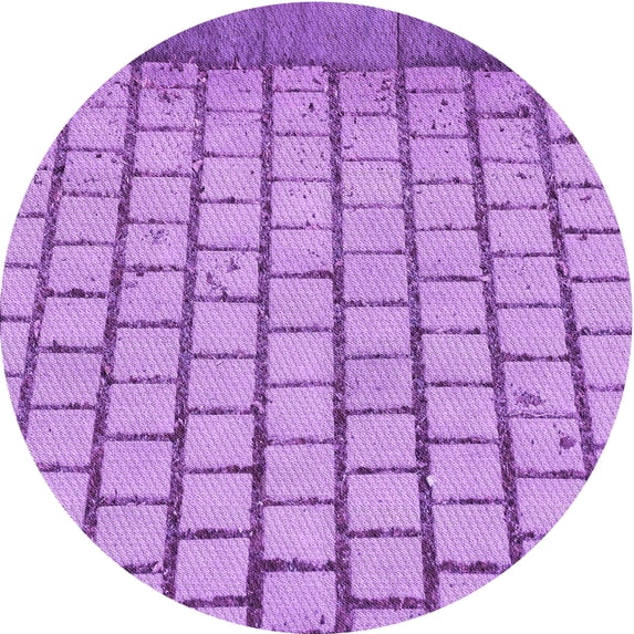 Ahgly Company Machine Washable Indoor Square Transitional Violet Purple Area Rugs, 3' Square