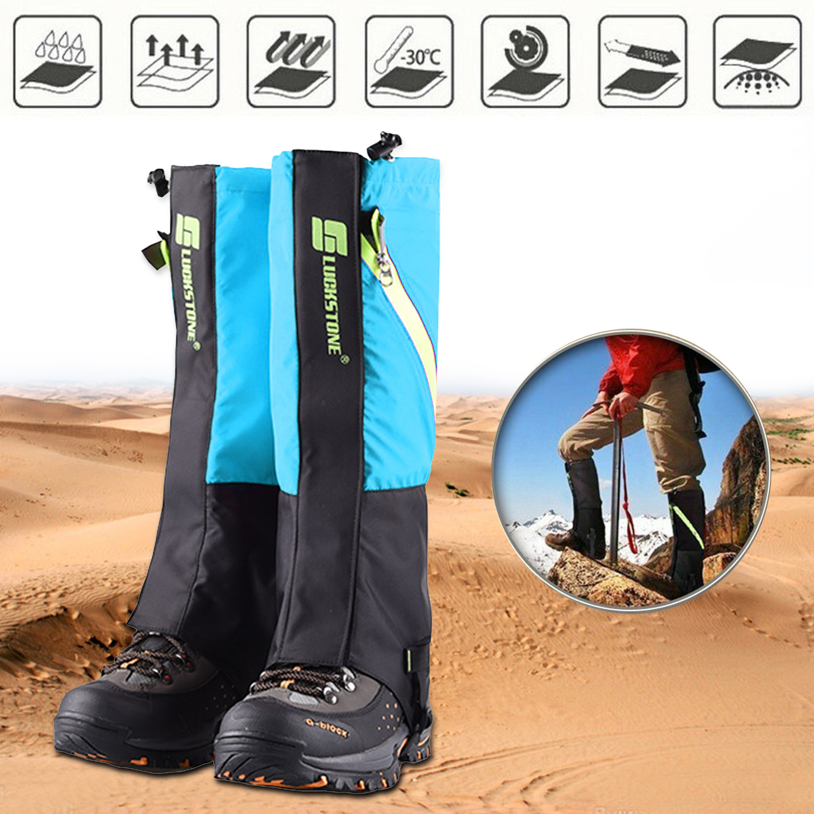 Outdoor Hiking Hunting Snow Sand Snake Waterproof Boots