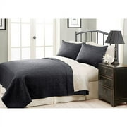 Silk Allure Coverlet, Steel