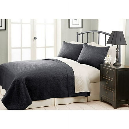 Silk Allure Coverlet, Steel
