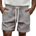 thumbnail image 3 of Migroa Mens Casual Shorts Outdoor Beach Shorts Elastic Waist Drawstring Athletic Workout Gym Jogger Shorts for Running Vacation with Pockets Light Ashy L, 3 of 5