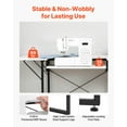 thumbnail image 3 of VEVOR Sewing Table, Multipurpose Sewing Machine Table with Foldable Side Shelf, Adjustable Shelf, Steel Legs, Computer Desk for Home, Fashion Studio, Art Studio, Educational Institution, White, 3 of 9