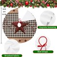 thumbnail image 5 of Red Texas Star Farmhouse Christmas Tree Skirt 48 Inches, Black Plaid Berry Country Xmas Trees Skirt Mat Cover Decorations for Holiday Party Indoor Outdoor, 5 of 9