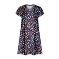 thumbnail image 4 of Xdegoge Purchases / History Summer Dresses for Women 2025 Casual Mini Short Sleeve A-Line Dress Flowy Floral Boho Vocation Beach Sundress with Pockets Items At Flash, 4 of 8