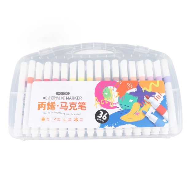 Marcadores De Pintura Acrílica, Bolígrafos De Pintura Acrílica Empaquetados En Caja, Colores Ricos Y Brillantes, 36 Piezas Para Bricolaje