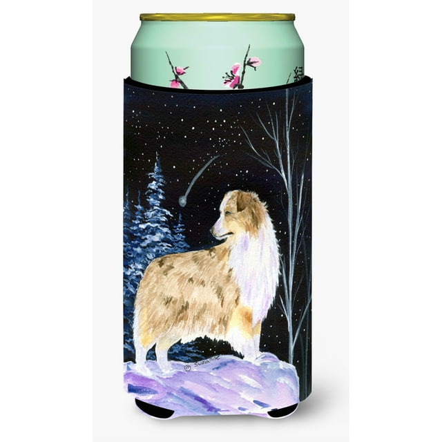 Noche Estrellada Pastor Australiano Tall Boy Bebida Aislador Bebida Aislador Hugger