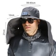 thumbnail image 5 of Pebbuoy Solar Fan Hat with Neck Flap USB Rechargeable UV Protection Cooling Fan Fishing Hat Foldable Men Women Fisherman Hiking Mountaineering Sun Hat, 5 of 7