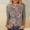 Gray#1, variant on Lightweight Women's Round Neck Top 3/4 Sleeve,Ladies' Fashion Printed Round Neck Three Quarter Sleeve 3/4 Sleeve T-shirt Loose Black XXXL