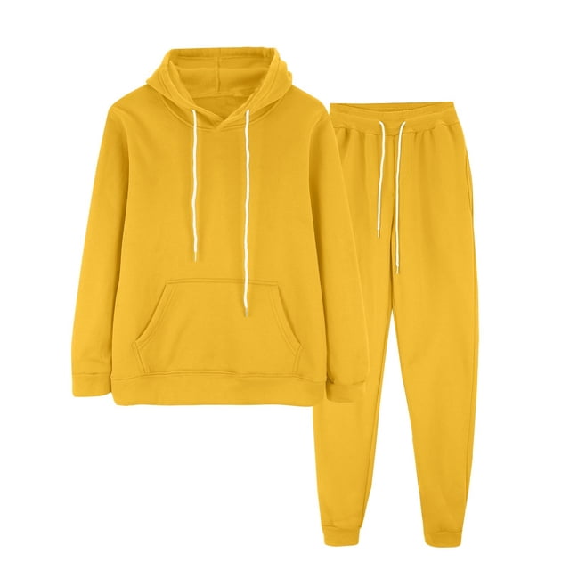 Ploknplq Jumpsuits for Women,Jogging Suits for Women Plus Size,Lounge Sets for Women,Sweatpants Sweatshirt Set For 2 Piece Tracksuit,Matching Sets Women Clothing,Track Suits for Women Set Yellow 3XL