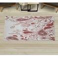 thumbnail image 1 of Paisley Decorative Rug, Oriental Motifs with Swirled Branch and Flower Pattern Bohemian Illustration, Quality Carpet for Bedroom Dorm and Living Room, 6 Sizes, Pale Rust, by Ambesonne, 1 of 1