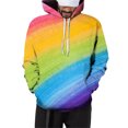 thumbnail image 4 of Hoodies for Men 2026 Autumn And Winter Casual Trend Sports Rainbow Printed Drawstring Hooded Sweatshirt Pullover Tops with Pockets, 4 of 4