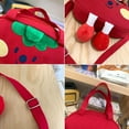 thumbnail image 5 of JennyShop Unique Tote Bag, Trendy Canvas Shoulder Handbag for Women, Lovely Tomato Shape Crossbody Bag, 5 of 6