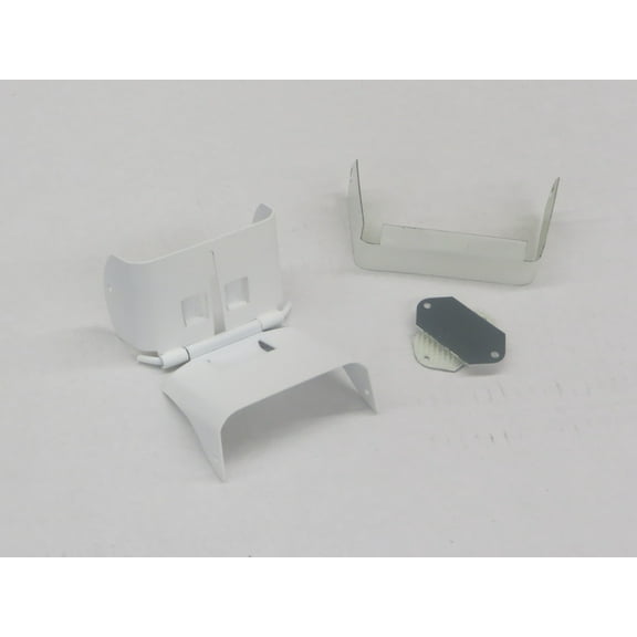 Downspout Extension Flip-Up Hinge for 3x4 B Style (3X4 B, WHITE)