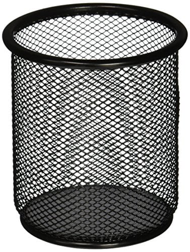 Lorell LLR84149 Mesh Wire Pencil Cup Holder, Black