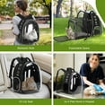 thumbnail image 7 of Cat Bubble Backpack Carrier - Expandable Large Space Cat Backpack for Kitty Small Dog up to 18lbs, Transparent Pet Carrier for Travel, Hiking, Walking & Outdoor, Gray, 7 of 7