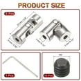 thumbnail image 2 of Uxcell 5Pcs 3mm to 3mm ID Steering Universal Joint Shaft Coupling L23XD9 Metal 45 Degree Rotatable Joints Coupler, 2 of 6