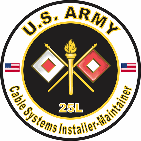 3.8 Inch U.S. Army MOS 25L Cable Systems Installer-Maintainer