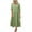 Green, variant on QUYUON Womens Linen Midi Dress Women Summer Casual Short Sleeve Round Neck Beach Dresses Female Solid Color Pleated A-Line Long Dress Loose Flowy Wedding Guest Dress Style D-6089 Gray M