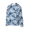 thumbnail image 2 of Gaeub Blue Shells Men's and Women's UPF 50+ Long-Sleeved Sun Protection Clothing, Fishing Shirt Long Sleeve Zip - Medium, 2 of 9