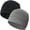 2 Black & Light Grey, variant on 100% Cotton Skull Caps for Men Women Breathable Night Cap Sleep Hats Soft Lightweight Running Beanie Helmet Liner