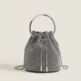 thumbnail image 1 of Bolso tipo cubo con diamantes, bolso de mujer, bolso bandolera con borlas de diamantes, bolso con cadena retráctil, 1 of 5