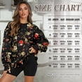 thumbnail image 6 of HELLHERO Ladybug Flower Print Pullover Tops for Women Soft Loose Crewneck Sweater Casual Long Sleeve Sweatshirt Fall Travel Tops Size XXL, 6 of 7